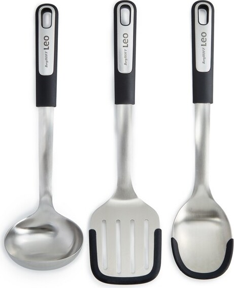 Berghoff BergHOFFGraphiteStainlessSteel3PcUtensilSetwithSiliconeHeadRecycledMaterial
