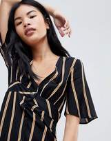 Thumbnail for your product : Pull&Bear Button Front Dress In Stripe
