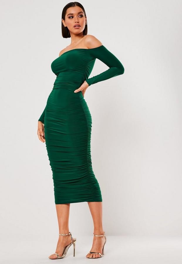 bardot slinky dress