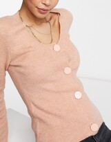 Thumbnail for your product : ASOS Tall ASOS DESIGN Tall scoop neck cardigan in pink