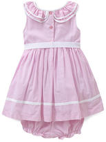Thumbnail for your product : Laura Ashley 3-24 Months Striped Ruffle Collar Dress