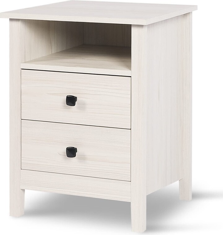 Howcool 2Drawer Wood Nightstand Bedroom Tall Night Stand Bedside