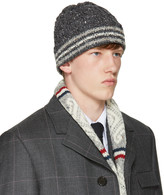 Thumbnail for your product : Thom Browne Grey Cable Funmix Beanie