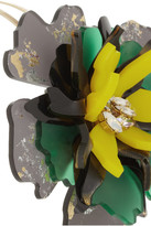 Thumbnail for your product : Swarovski VICKISARGE + Sam McKnight Floramorta gold-tone, acetate and crystal headband