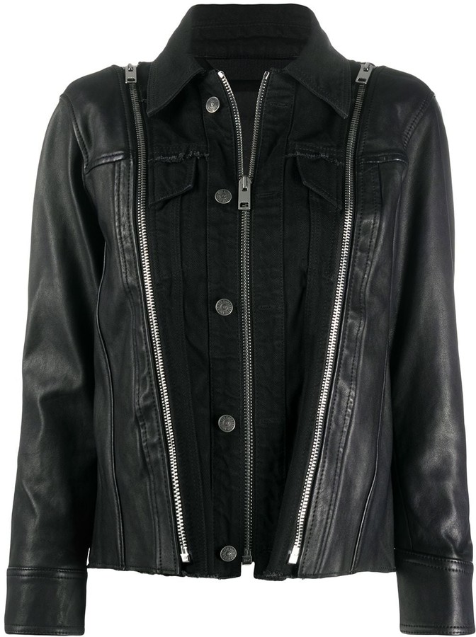 diesel denim biker jacket
