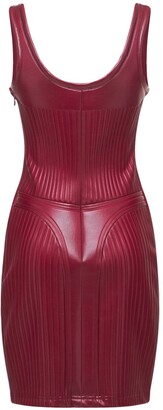 Thierry Mugler Embossed Shiny Stretch Jersey Dress