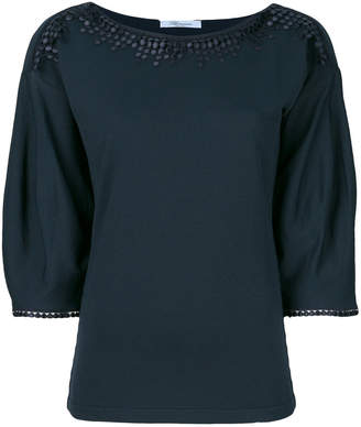 Blumarine embroidered detail blouse
