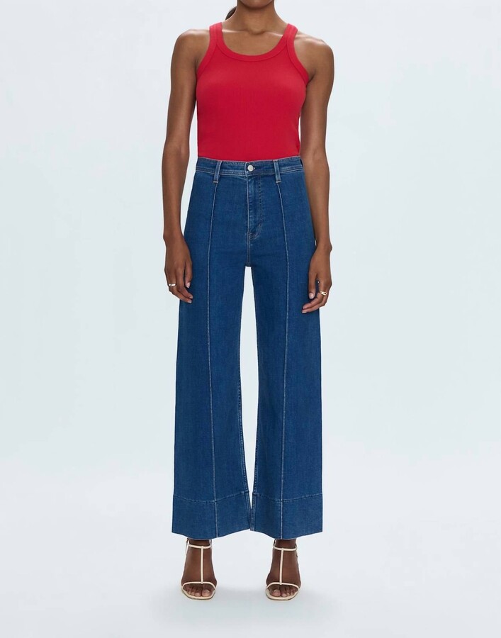 Women's Penny Ankle Pintuck High Rise Wide Leg In Country Club