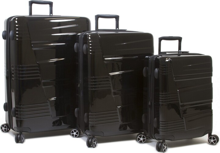 Dejuno Lumos Hardside 3Piece Expandable Spinner Luggage Set Lime