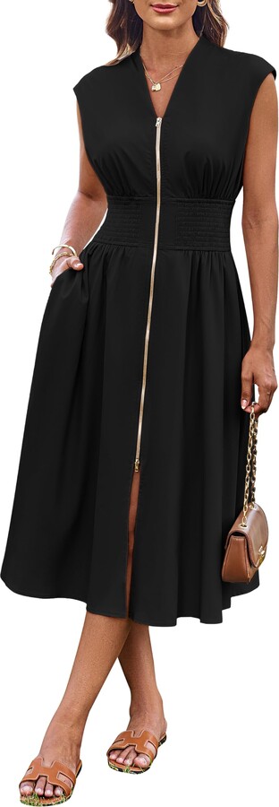 GRACE KARIN Women's Floral Backless Maxi Dress - Boho Summer Dress With Halter Neck & Side Pockets