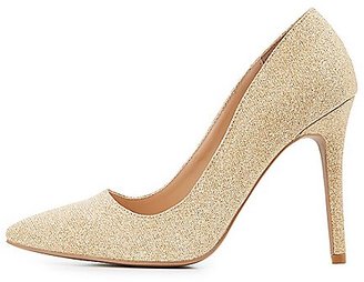 Charlotte Russe Shimmer Pointed Toe Pumps