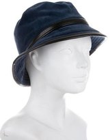 Thumbnail for your product : Hermes Leather-trimmed Velvet Bucket Hat