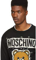 Thumbnail for your product : Moschino Black Big Teddy Bear Crewneck Sweater