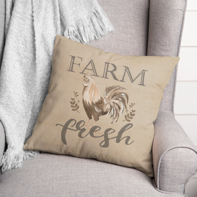 Farm Fresh Square Pillow Cover & Insert
