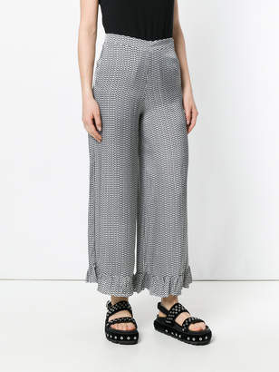 Isa Belle Isabelle Blanche polka dot printed trousers