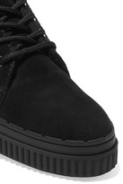 Thumbnail for your product : Tod's Shearling-lined Suede Ankle Boots - Black