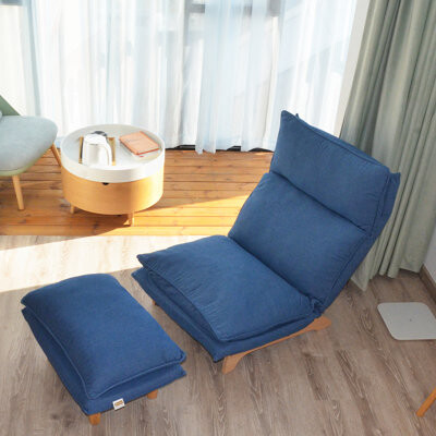 Rosdorf Park Lazy Sofa Balcony Leisure Chair Bedroom Sofa Chair Foldable Reclining Chair