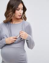 Thumbnail for your product : ASOS Maternity - Nursing Maternity Nursing Cowl Neck Dress