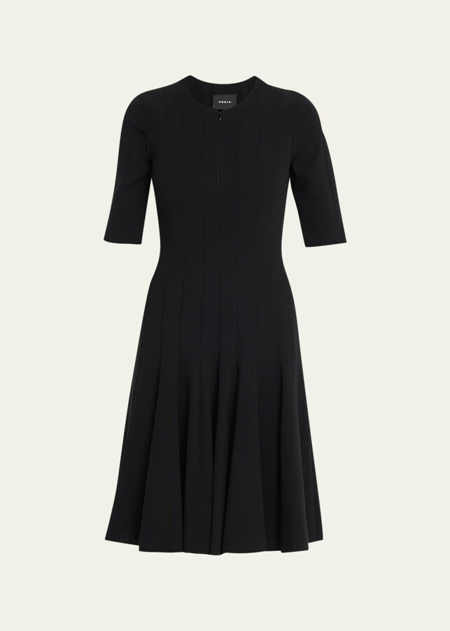 Akris ElbowSleeve ZipFront Dress ShopStyle