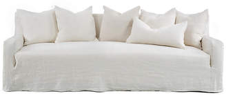 Brownstone Upholstery Emery 99" Slipcover Sofa - Ivory Linen