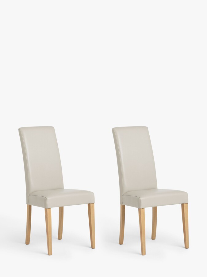 John Lewis ANYDAY Slender Faux Leather Dining Chairs, Set of 2 ShopStyle