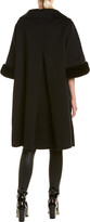 Thumbnail for your product : Fendi Cropped-Sleeve Wool Coat