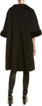Fendi Cropped-Sleeve Wool Coat