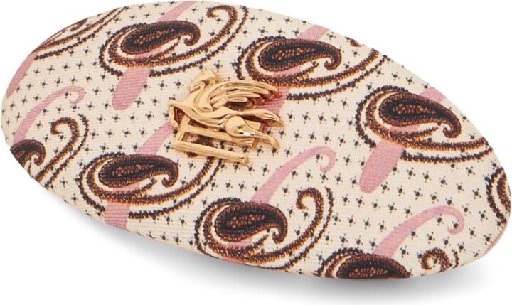 【Etro】Floral Paisley Silk Hair Clip Etro Paisley-Print Hair Clip - ShopStyle