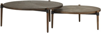 OKA Set of Two Garasu Nested Coffee Tables - Aged Bark