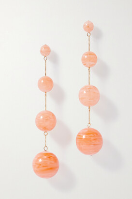 Cult Gaia Candace Gold-tone Beaded Earrings - Orange