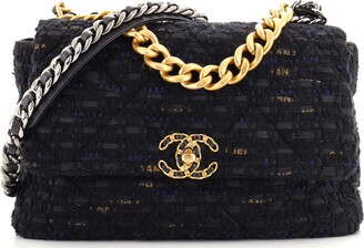 Chanel 19 Flap Bag Quilted Tweed and Ribbon Large - ShopStyle