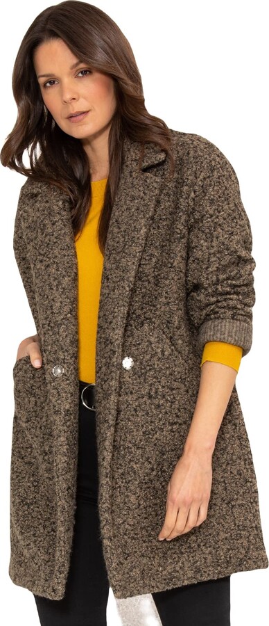 black boucle coat uk