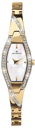Accurist Ladies' Tonneu Dial Gold-Plated Bracelet Watch