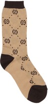Thumbnail for your product : Gucci Logo intarsia cotton blend knit socks