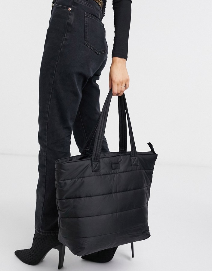 UGG Krystal puffer tote in black - ShopStyle Shoulder Bags