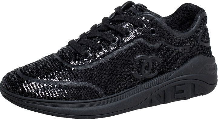 sequin chanel sneakers