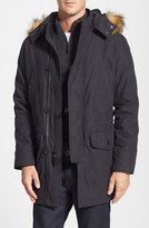 Thumbnail for your product : Cole Haan Washed Military Parka with Faux Fur Trim