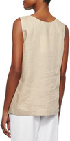 Thumbnail for your product : Go Silk Plus Size Linen Scoop-Neck Tank