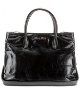 Thumbnail for your product : Miu Miu Glazed leather tote