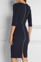 Thumbnail for your product : Roland Mouret Ingram Lace-trimmed Stretch-crepe Dress - Midnight blue
