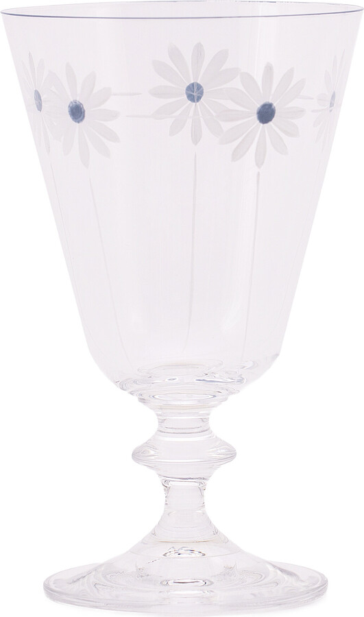 Esencial Hogar Daisy Stemmed Glass In Blue