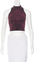 Thumbnail for your product : Torn By Ronny Kobo Metallic Cropped Top
