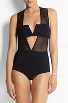 Thumbnail for your product : Zimmermann Mesh and stretch-jersey swimsuit