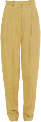 high waisted tweed trousers