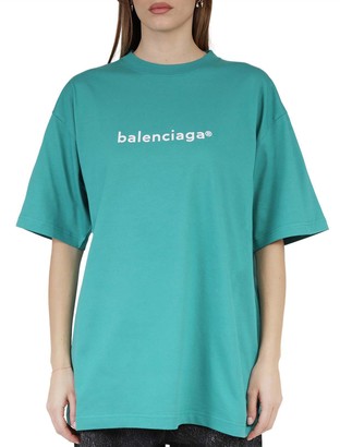 Balenciaga Turquoise New Copyright T-shirt - ShopStyle