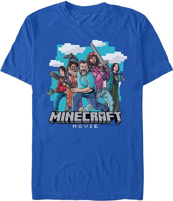 Minecraft Men's Movie Character Poster Graphic Tee