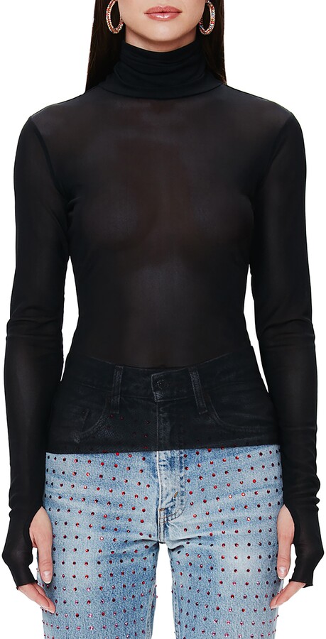 afrm zadie semi sheer turtleneck
