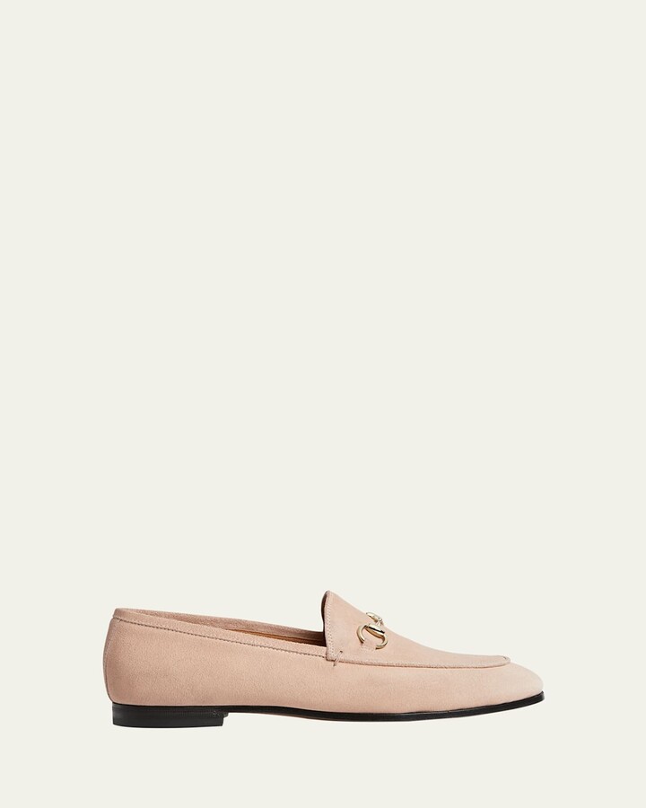 Gucci Jordaan Suede Horsebit Loafers