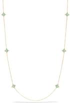 Thumbnail for your product : David Yurman Ch'telaine Long Station Necklace with Turquoise and Diamonds in 18K Gold