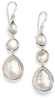Thumbnail for your product : Ippolita Stella Mother-Of-Pearl, Clear Quartz, Diamond & Sterling Silver Doublet Triple-Drop Earrings